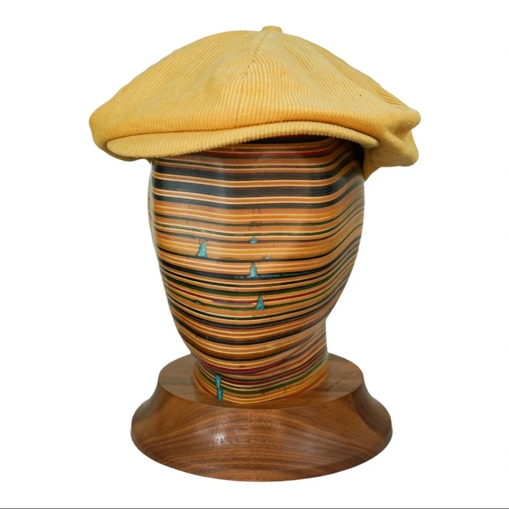 NWT BRIXTON Ollie cap mustard corduroy UNISEX sz S - Picture 4 of 5